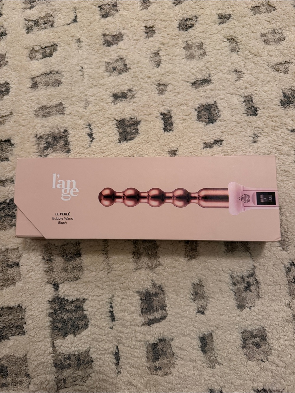 Lange Le Perle Bubble Wand Hair Styling Tool in Blush Pink (no glove)
